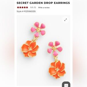 Talbots Secret Garden Drop Earrings NWT